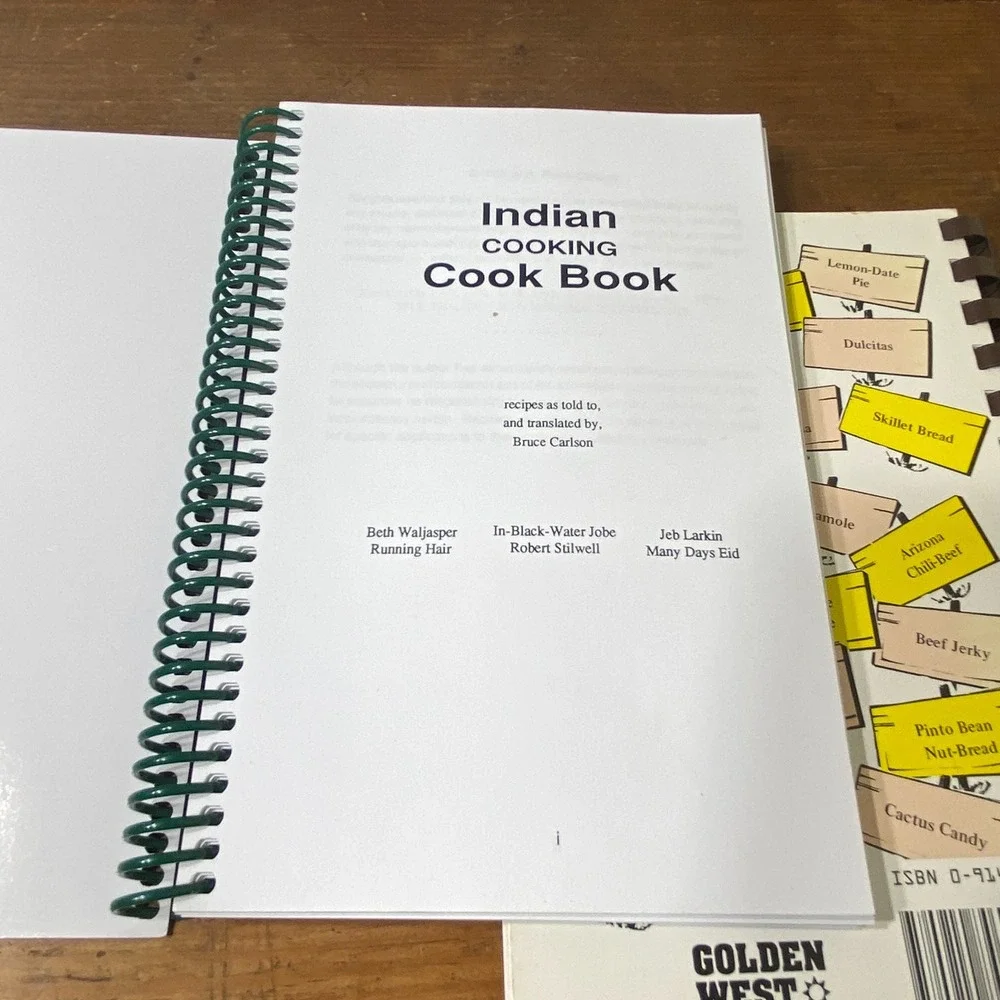 Vintage Arizona Cook Book & Indian Cooking Cook Book Lot Bruce Carlson Fischer